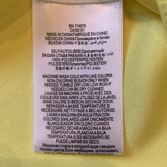BCBG MAXAZRIA One Shoulder Peplum draped Top Lime Yellow XSmall - Picture 12 of 16